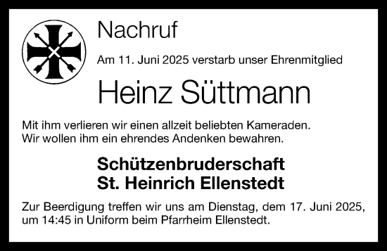 Anzeige von Heinz Süttmann von OM-Medien