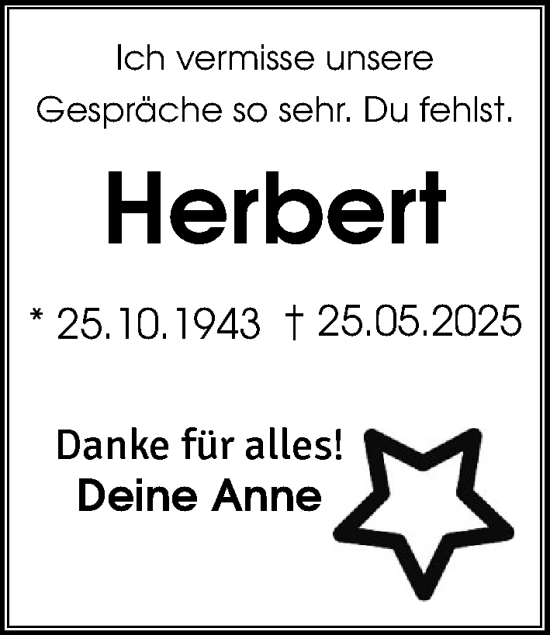 Anzeige von Herbert Flerlage von OM-Medien