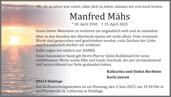 Anzeige von Manfred Mähs von OM-Medien