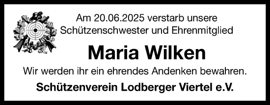 Anzeige von Maria Wilken von OM-Medien