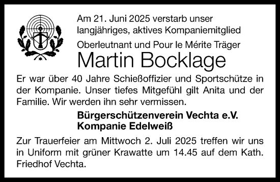 Anzeige von Martin Bocklage von OM-Medien