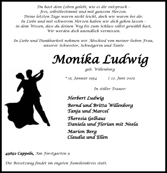 Anzeige von Monika Ludwig von OM-Medien