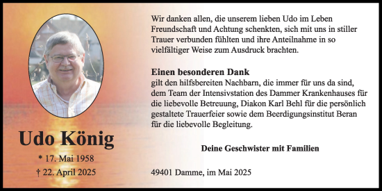 Anzeige von Udo König von OM-Medien