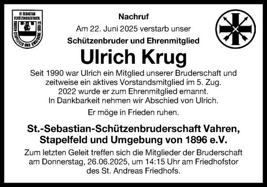 Anzeige von Ulrich Krug von OM-Medien