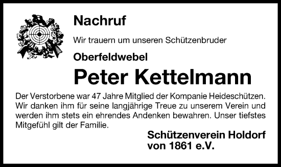 Anzeige von Peter Kettelmann von OM-Medien