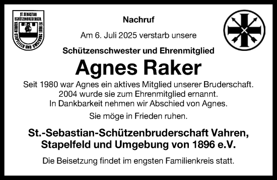 Anzeige von Agnes Raker von OM-Medien