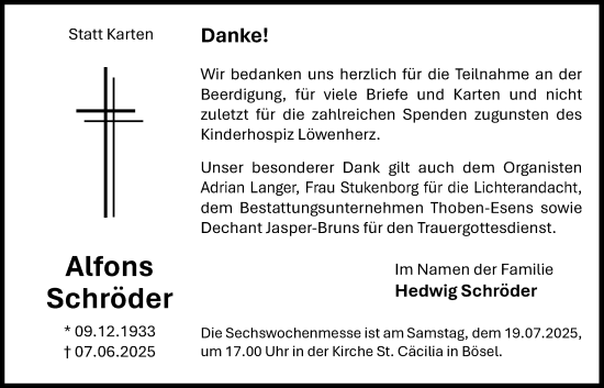 Anzeige von Alfons Schröder von OM-Medien