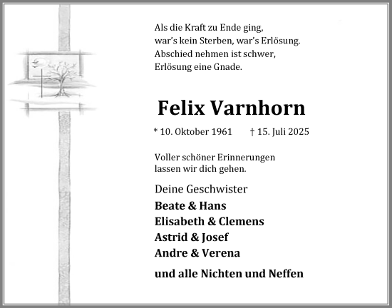 Anzeige von Felix Varnhorn von OM-Medien