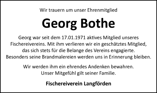 Anzeige von Georg Bothe von OM-Medien