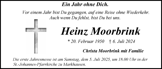Anzeige von Heinz Moorbrink von OM-Medien