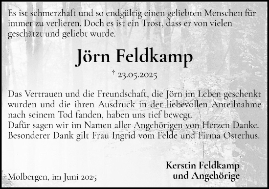 Anzeige von Jörn Feldkamp von OM-Medien