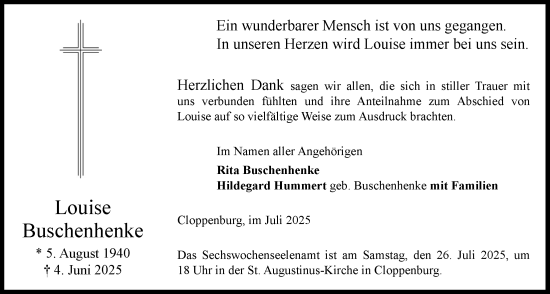 Anzeige von Louise Buschenhenke von OM-Medien