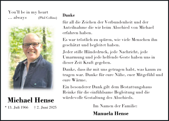 Anzeige von Michael Hense von OM-Medien
