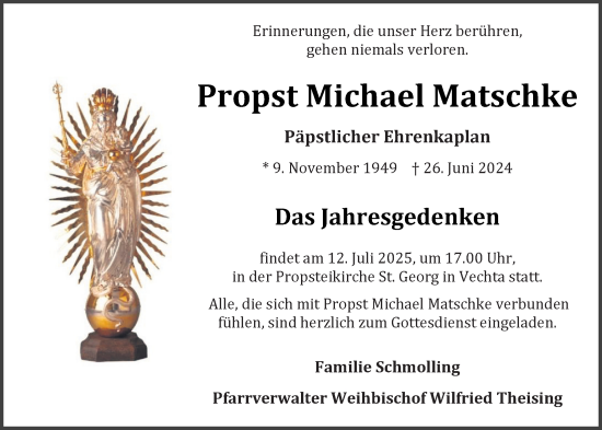 Anzeige von Michael Matschke von OM-Medien