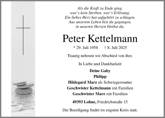 Anzeige von Peter Kettelmann von OM-Medien