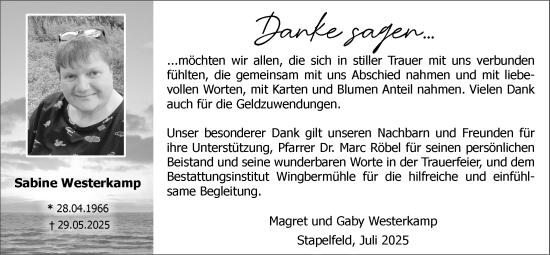 Anzeige von Sabine Westerkamp von OM-Medien