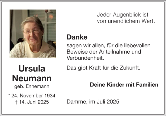Anzeige von Ursula Neumann von OM-Medien