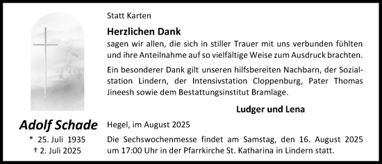 Anzeige von Adolf Schade von OM-Medien