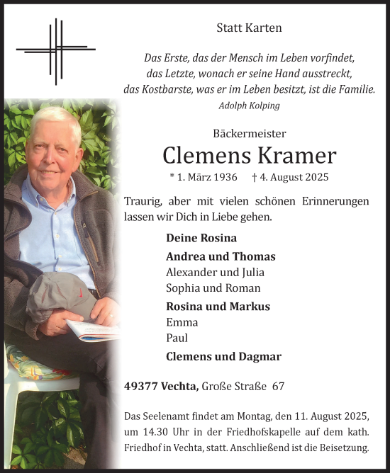 Anzeige von Clemens Kramer von OM-Medien