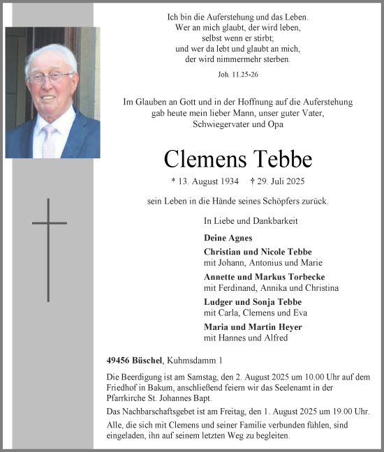 Anzeige von Clemens Tebbe von OM-Medien