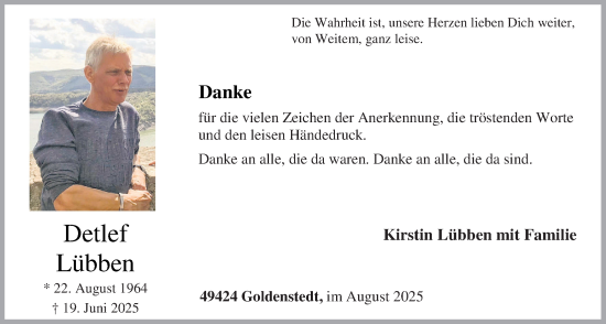 Anzeige von Detlef Lübben von OM-Medien