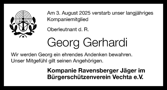 Anzeige von Georg Gerhard von OM-Medien