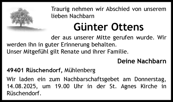 Anzeige von Günter Ottens von OM-Medien