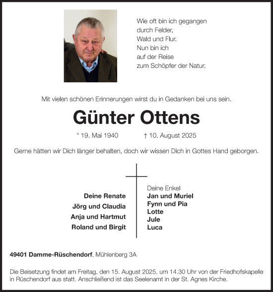 Anzeige von Günter Ottens von OM-Medien