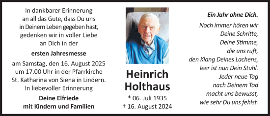 Anzeige von Heinrich Holthaus von OM-Medien