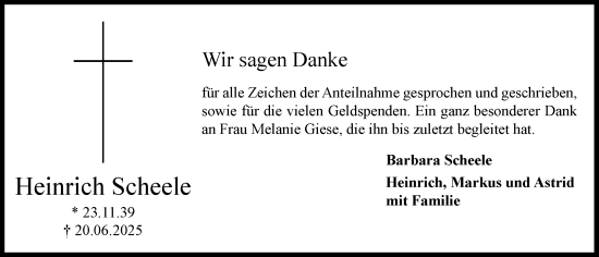 Anzeige von Heinrich Scheele von OM-Medien