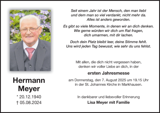 Anzeige von Hermann Meyer von OM-Medien