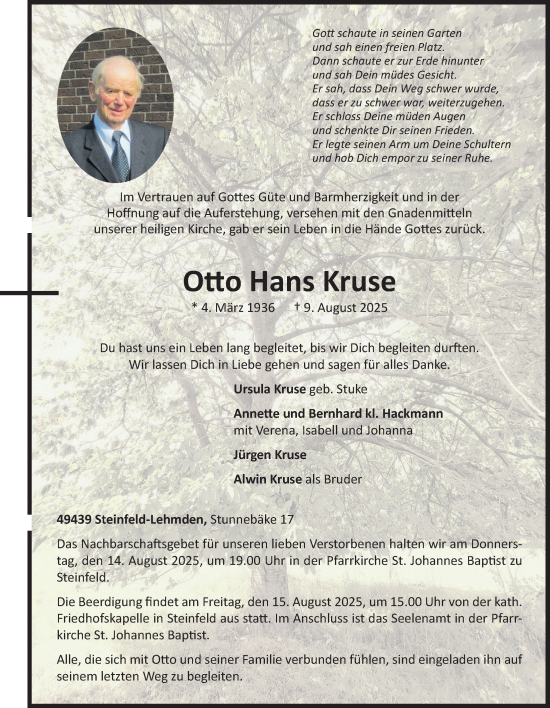 Anzeige von Otto Hans Kruse von OM-Medien