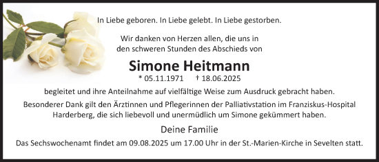 Anzeige von Simone Heitmann von OM-Medien