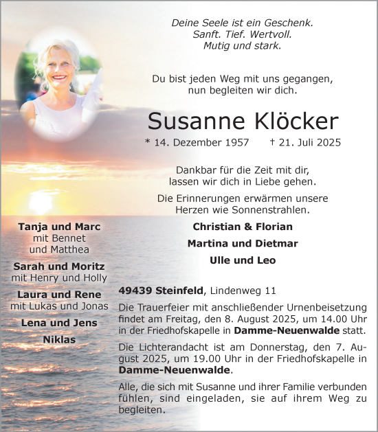 Anzeige von Susanne Klöcker von OM-Medien