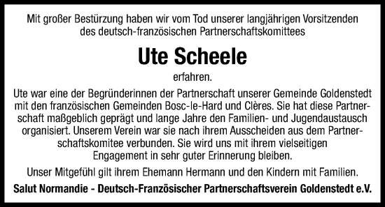 Anzeige von Ute Scheele von OM-Medien