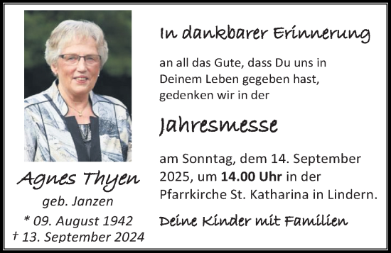 Anzeige von Agnes Thnyen von OM-Medien