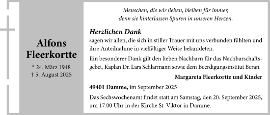 Anzeige von Alfons Fleerkortte von OM-Medien