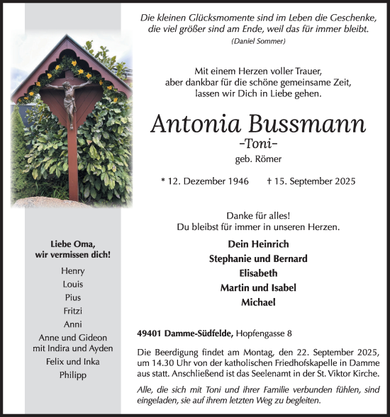 Anzeige von Antonia Bussmann von OM-Medien