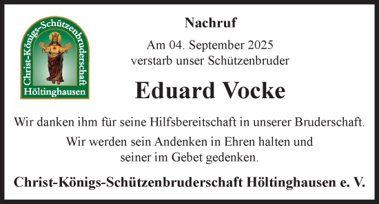 Anzeige von Eduard Vocke von OM-Medien