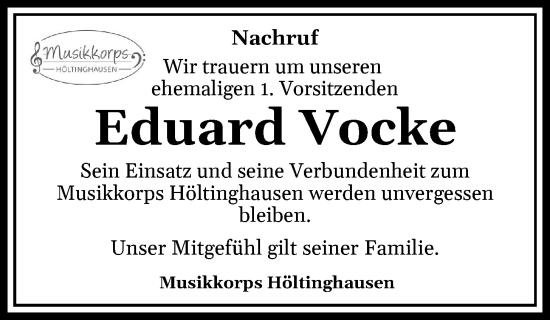 Anzeige von Eduard Vocke von OM-Medien