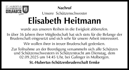 Anzeige von Elisabeth Heitmann von OM-Medien
