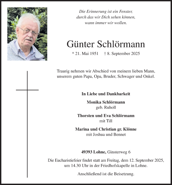 Anzeige von Günter Schlörmann von OM-Medien