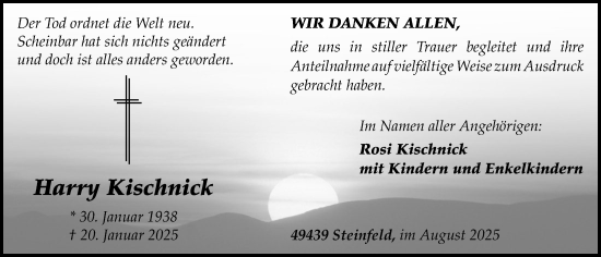 Anzeige von Harry Kischnick von OM-Medien