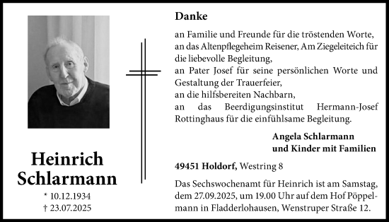 Anzeige von Heinrich Schlarmann von OM-Medien