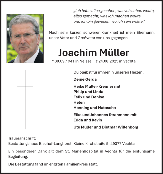 Anzeige von Joachim Müller von OM-Medien