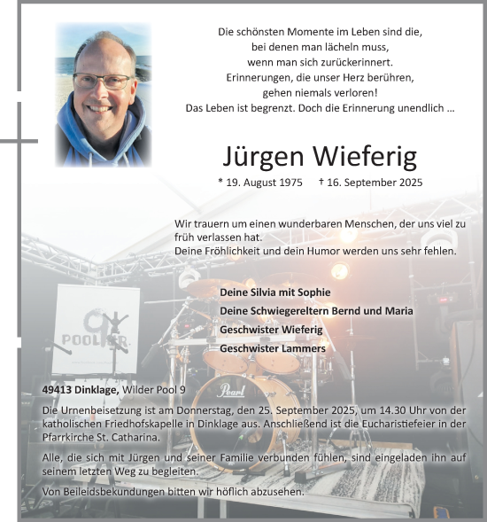 Anzeige von Jürgen Wieferig von OM-Medien