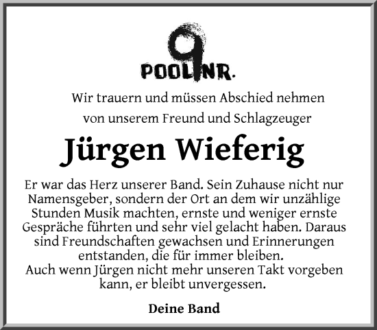 Anzeige von Jürgen Wieferig von OM-Medien