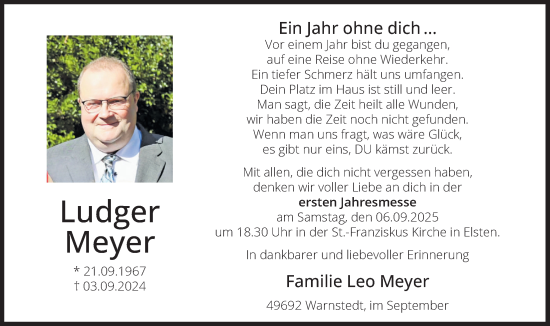 Anzeige von Ludger Meyer von OM-Medien