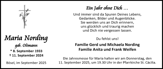 Anzeige von Maria Nording von OM-Medien