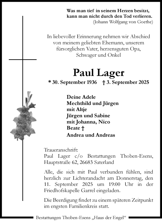 Anzeige von Paul Lager von OM-Medien